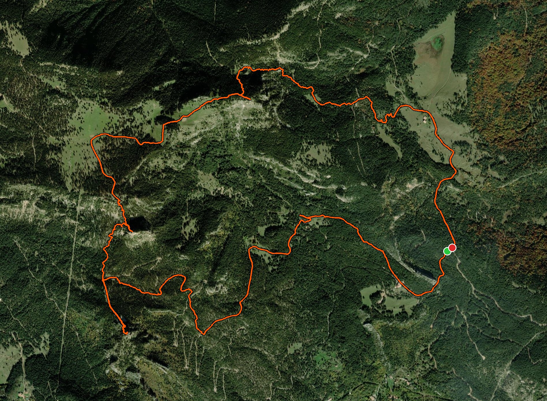 Route map for Cogulló d'Estela, Roc d'Oró en Torreta dels Enginyers