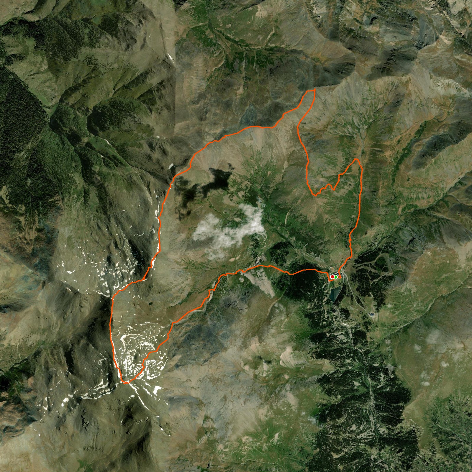 Route map for Reduced 'Olla de Núria'