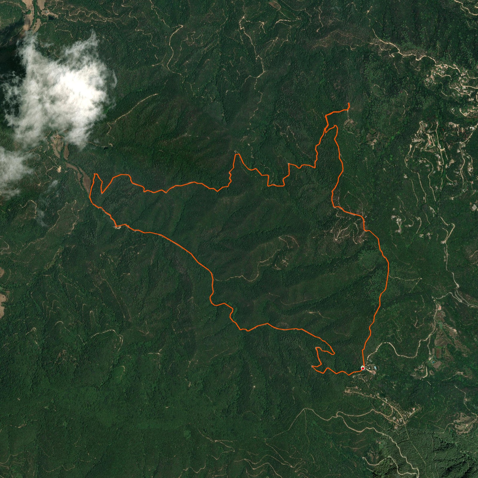 Route map for Mirador del Rocatell and Pantà de la Brinxa